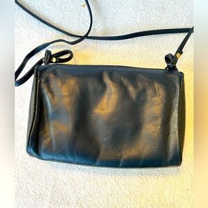 Navy Blue Leather Purse by Toni